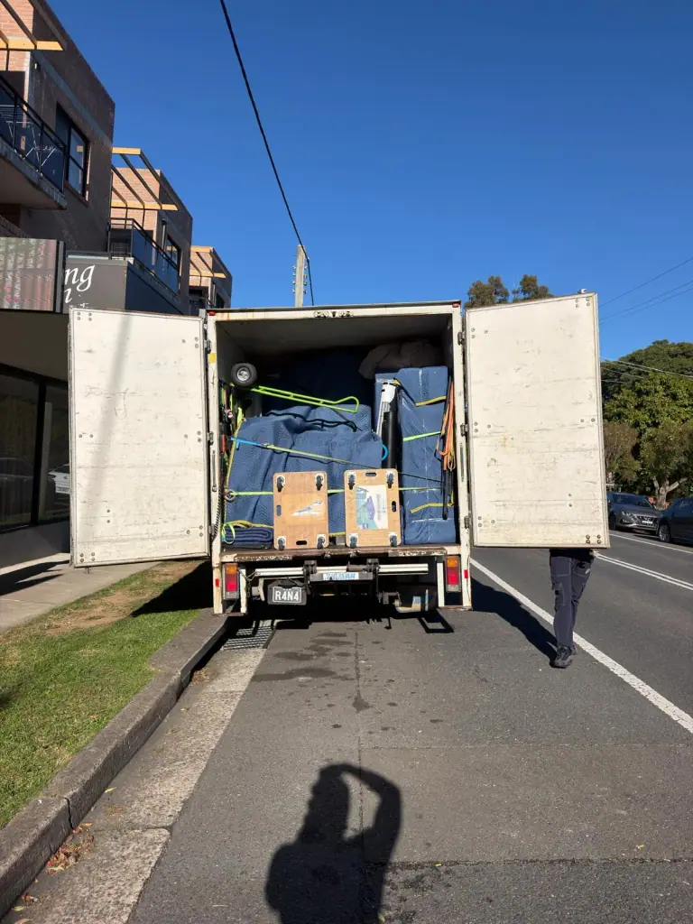 Loaded truck ready to depart