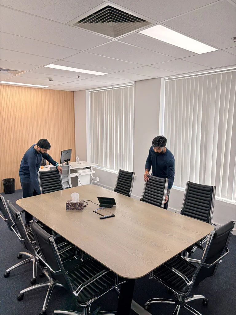 Setting up a boardroom after an office relocation